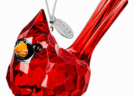 Cardinal Memorial Gift, Red Cardinal Sitting Acrylic Ornament & Suncatcher