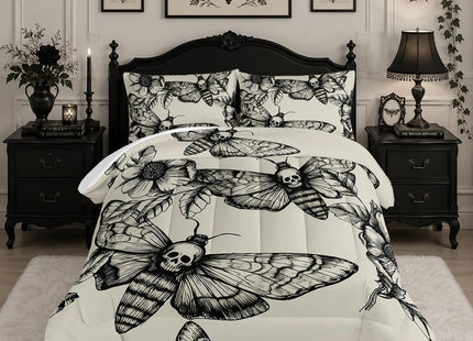 HOSIMA Striped Bass Big Fish Eat Small Fish Pattern Hunting and Fishing Bedding Set Queen Size for Boys Room Decor,Big Pike Fishing Comforter Set,Twin Bed in a Bag for Teens with 2 Pillowcases.