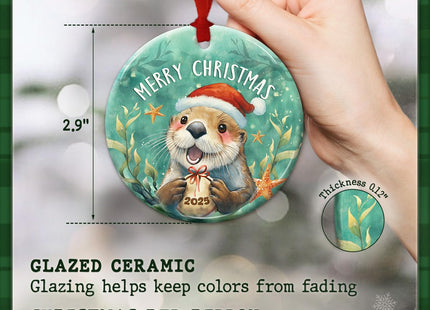 CHOANG Otter Christmas Ornament for Kids, Adults, Zookeepers