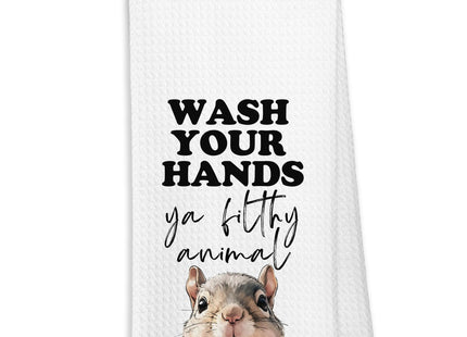 KTYHD Wash Your Hands Kid Squirrel Bathroom Towels, Kids Animal Girls Boys Dish Towel for Bathroom, Squirrel Love Gifts