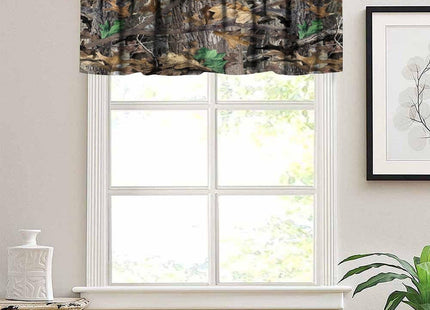 Yearn Jear Red Forest Valance Curtains Nature Scenery Art Valance for Bedroom, Kitchen, Bathroom, Living Room, Dining Room Windows 54X18 Inches