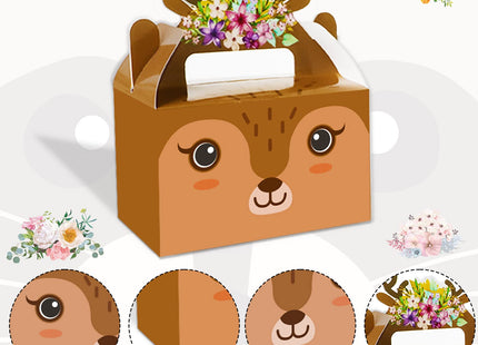 Tevxj 24 Pack Woodland Party Favor Boxes, Woodland Animals Theme Treat Bags