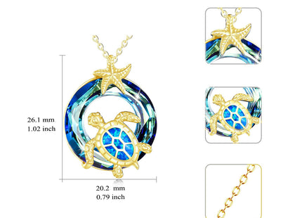 POTOPYY Gold Turtle Necklace for Women Sea Turtles Gifts Turtle Pendant