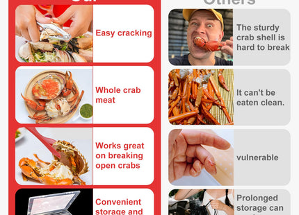 2026 Upgraded 8PCS Seafood Cracker Tool Set, Crab Crackers and Tools