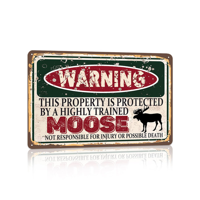 Vintage Moose Metal Sign Wall decor