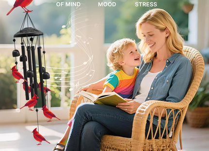 Cardinal Wind Chimes for Outside,Metal Chimes,Cardinal Gifts for Women