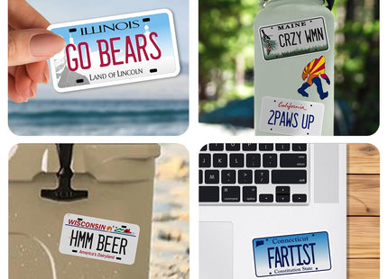 Customizable Maine License Plate Sticker - Any Text Name Custom