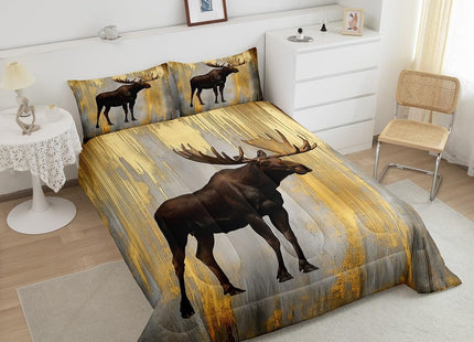 Erosebridal Moose Comforter Set Twin Rustic Woodland Wildlife Bedding Set