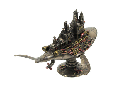 Veronese Design 6 7/8 Inch Steampunk Fifty Two Hertz Galactic Space Colony Whale Cold Cast Resin Bronze Finish Statue Home Decor