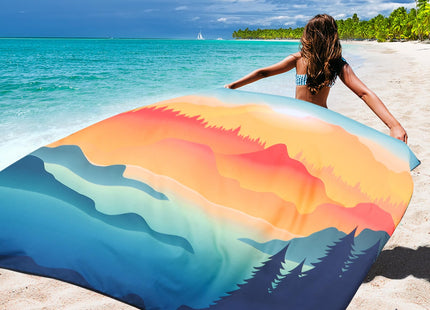 WIWIGO Beach Blanket Mat Waterproof Sandproof for 2-8 Adults Quick Drying