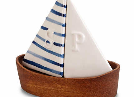 Mud Pie Sailboat Salt and Pepper Shaker Set