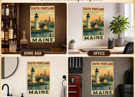 South Portland Maine Lighthouse Vintage Metal Signs 8 X 12 Inch