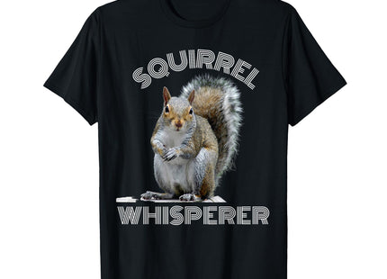 Squirrel Whisperer Funny Sarcastic Squirrel Lover T-Shirt, Men, Black, 3X-Large