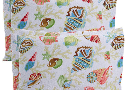 Quilt Set King Size Beach Bedding King Bedspread Coverlet Coastal Ocean Quilt Summer Lightweight Bedspread Beach Quilt Bed Spread Starfish Conch Decor Soft Home Reversible Bedding