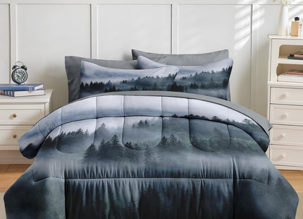 Nesker Twin Comforter Set with Sheets, 5 Pieces Pine Tree Bedding