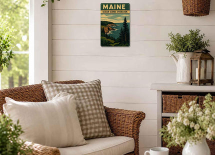 Maine Ocean Scenic Vintage Metal Signs 8 X 12 Inch