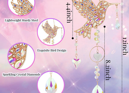 Hummingbird Gifts for Women, Hummingbird Crystal SunCatcher Window Decor