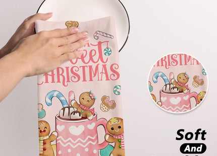 Yarcooly Christmas Kitchen Towels 18×26 Inch Gingerbread Xmas Home Decor