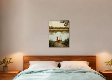 Frimeeme Framed Vintage Fishing Wall Art,12x16 Inches
