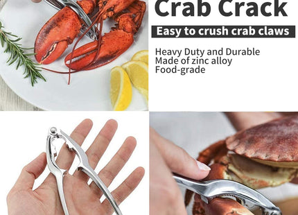 Luvan 33 Pcs Crab Crackers and Tools Set with 4 Crab Leg Crackers, 4 Crab Forks, 4 Lobster Shellers, 4 Butter Warmers, 1 Seafood Scissors, 14 Tealight Candles, 2 Crab Grabber-Seafood Boil Party Supply
