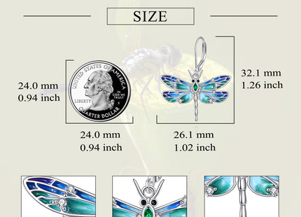 Dragonfly Earrings for Women Sterling Silver Dragonfly Dangle Earrings Cute Insect Jewelry Gifts