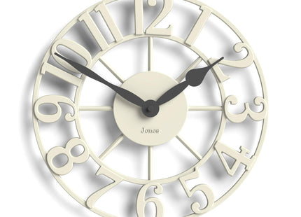 JONES CLOCKS® Lighthouse wall Clock | Sculptural Skeleton Clock | Cream