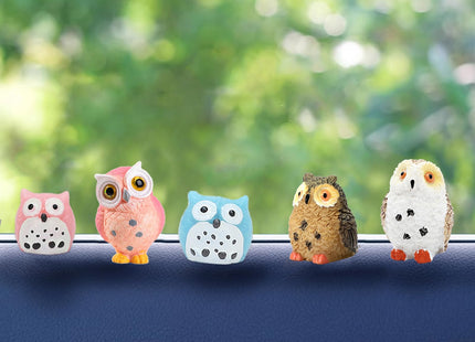 ONEST 14 Pieces Mini Owl Figurines Playset Hand Painted Tiny Owls Realistic Detailed Resin Owl Figures Small Owl Figurines