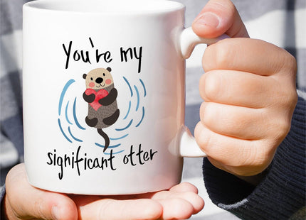 Retreez Funny Otter Mug, You're My Significant Otter, Romantic Couple Gift