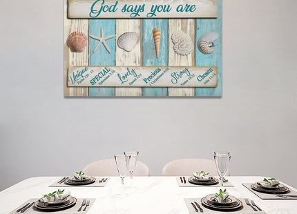Tijuboni Ocean Nautical Seashell Wall Art 16"x24"