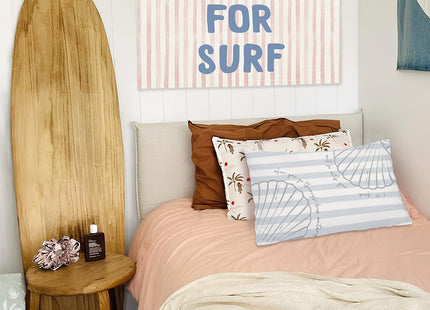 RTXLEZM Seashell Coastal Christian 12x20 Pillow Cover, Beach Room Decor Aesthetic, Isaiah 43:2 Scripture Bible Verse Decorative Throw Pillow Covers Pillowcases for House Home Couch Bed Living Room