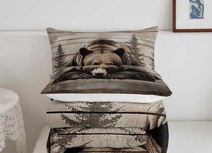 Erosebridal Grizzly Bear Bedding Set Twin Hunting Bear Comforter Set