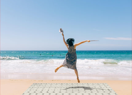 Beach Blanket Waterproof Sandproof, 78"×86" Large Picnic Blankets for 2-4 Adult, Lightweight Quick Dry Polyester Beach Mat for Outdoor, Travel, Camping, Beach Vacation Essentials Must Have Accesorries