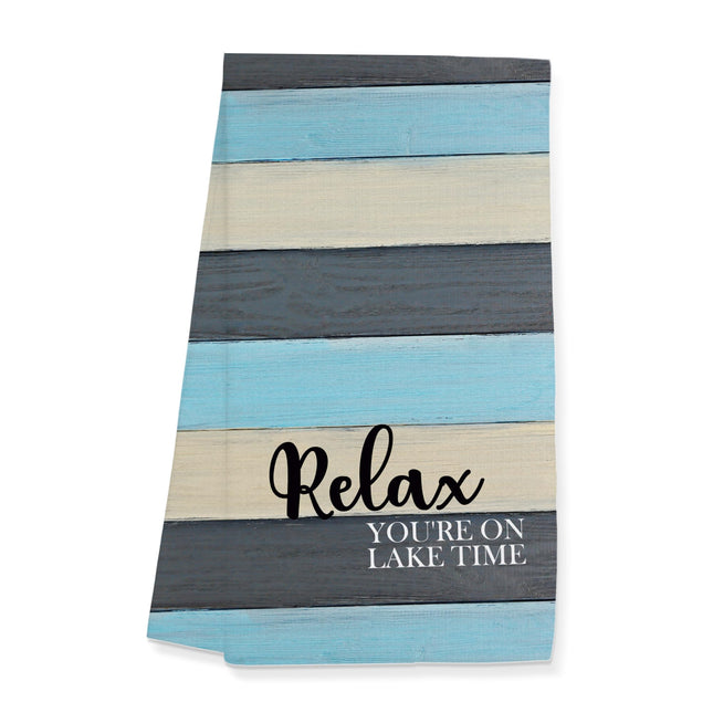 Gleegreets Lake House Towels Gifts, Lake Accessories Towels for Kitchen Bathroom Decor (16x24 inches)