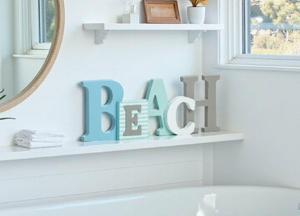 Wooden Beach Signs with Trio of Loose Starfish - Unique Beach Home Decor