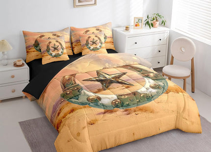 Erosebridal Taxas Stars 7 Piece Comforter Twin Size for Kids Boys