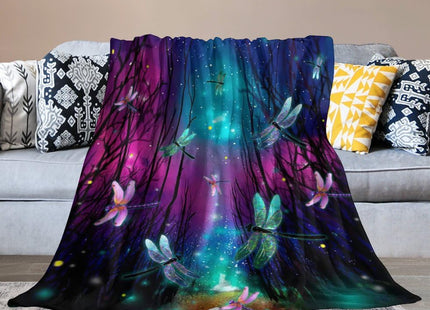 Dragonfly Blanket Dragonfly Gifts for Girls Throw Blankets Soft Blanket Warm Fleece Flannel Plush Blankets for Bed Sofa Couch 40"x50"