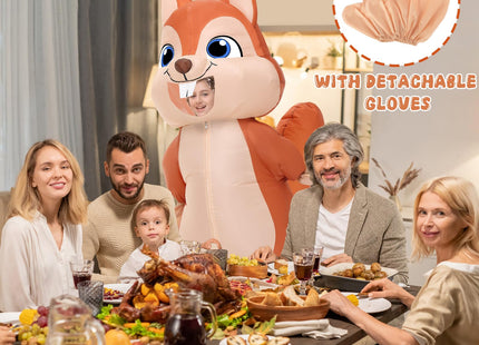 Spinosaurus Inflatable Squirrel Costume Kids Thanksgiving Inflatable Costume Christmas Blow Up Squirrel Costumes Halloween Inflatable Suit for Boys Girls