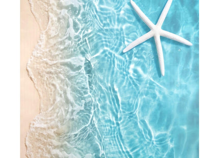 JIPONI Dishwasher Magnetic Cover Summer Beach Blue Starfish Sea Dishwasher Magnetic Kitchen Art Decor, Dishwasher Magnetic Sticker 23 W x 26 H Inch