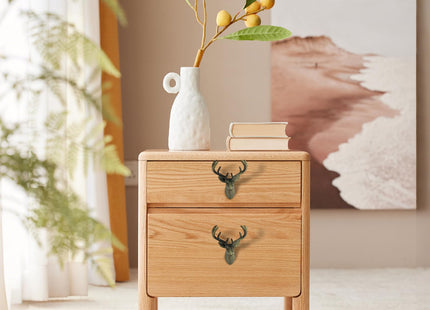 SGYUNQ Deer Cabinet Knobs, Animal Drawer Knobs for Dresser Drawers, Cabinet Knob Pulls for Wardrobe Cupboard Home Kitchen Decorative, 4PCS