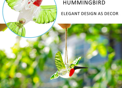 Hanging Glass Hummingbird Ornaments Crystal Humming Bird Figurines