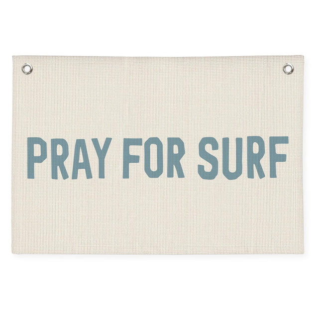Wheatwin Surf Decor, Coastal Beach Room Decor Aesthetic, Linen Banner Wall Hanging Canvas Banner Flag Decor for Coastal Surfer Room Bedroom Beach - Blue