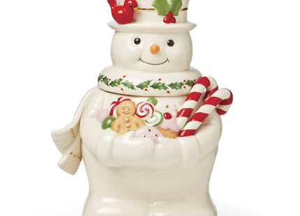 Lenox Happy Holly Days Christmas Snowman Cookie Jar