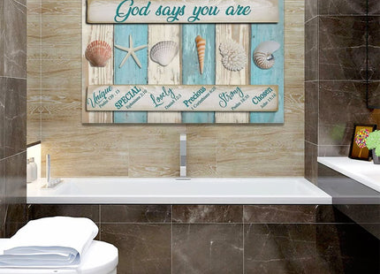 Tijuboni Ocean Nautical Seashell Wall Art 16"x24"