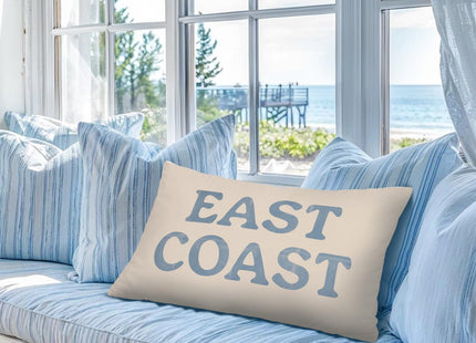 Lacama Coastal Throw Pillow Cover 12x20, Blue Coastal Room Decor, Blue Dorm Decor, East Coastal Decorative Throw Pillow Covers Pillowcases for Couch Bed Girly Room Bedroom Dorm