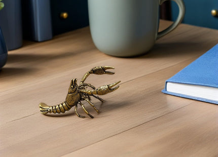 Toddmomy Copper Lobster Feng Shui Brass Statue Archaize Artware Garden Sculpture Figurine for Home Tea Table Graden Yard Collectible Feastival Decor