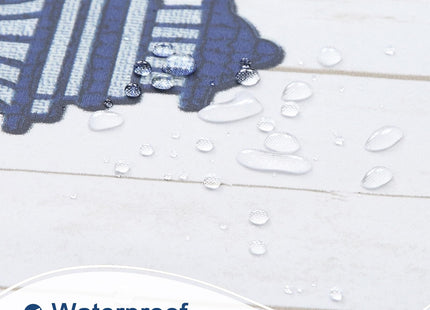 BESTRIPES Lighthouse Fabric Shower Curtain, Blue Gray and White Coastal Nautical Shower Curtains for Bathroom Decor, Waterproof Polyester Bathroom Curtains, 72" W x 72" H