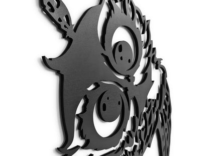 Owl Wood Wall Art, Owl Wall Decor, Coffee Wall Decor, Black Wooden Owl Decorations, Office, Living Room , Bedroom , Kitchen Wall Hanging Decor, Great Gifts