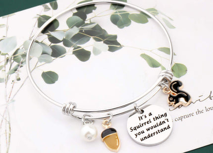 BAUNA Squirrel Jewelry for Squirrel Lovers Squirrel Bracelet It’s A Squirrel Thing You Wouldn’t Understand Animal Lovers Gifts (Squirrel Lovers Bracelet)