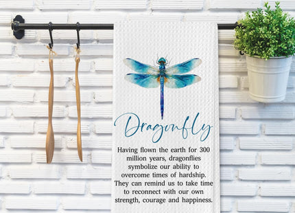 FDLLUS Dragonfly Gifts Kitchen Towels for Dragonfly Lovers, Nature Lover Decorative Towels for Bar Kitchen Bathroom