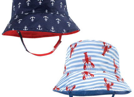 Hudson Baby Unisex Baby Sun Protection Hat, Anchor Lobster, 12-24 Months
